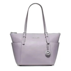 MICHAEL KORS Jet Set Top-Zip Saffiano Tote Shoulder Bag Lilac