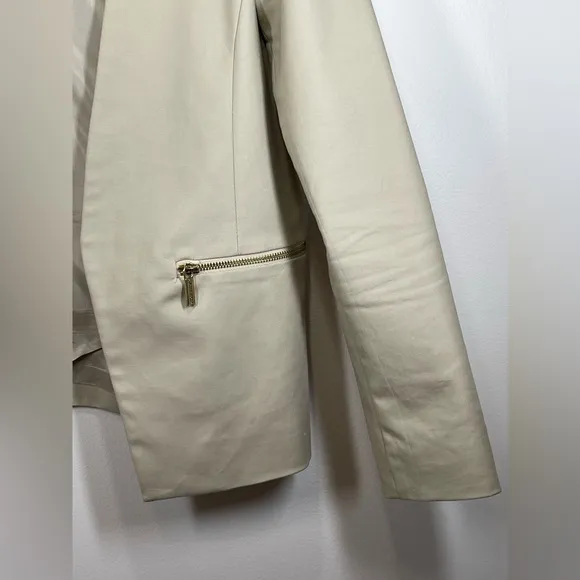 MICHAEL Michael Kors Women’s Nude Zipper-Pocket Cardigan Blazer Size 8