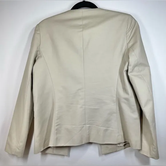 MICHAEL Michael Kors Women’s Nude Zipper-Pocket Cardigan Blazer Size 8