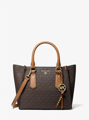 Micheal Kors Kris Medium Logo Satchel Bag