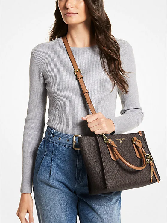 Micheal Kors Kris Medium Logo Satchel Bag