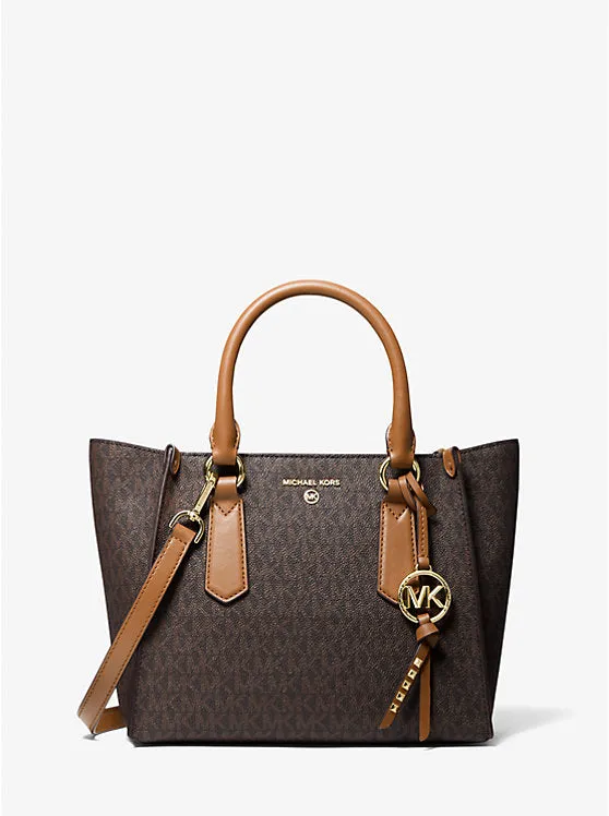 Micheal Kors Kris Medium Logo Satchel Bag