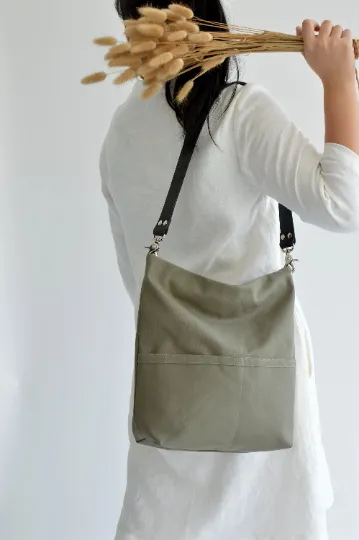 Mila 201 Olive Green | Hobo Tote Bag