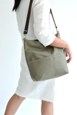 Mila 201 Olive Green | Hobo Tote Bag