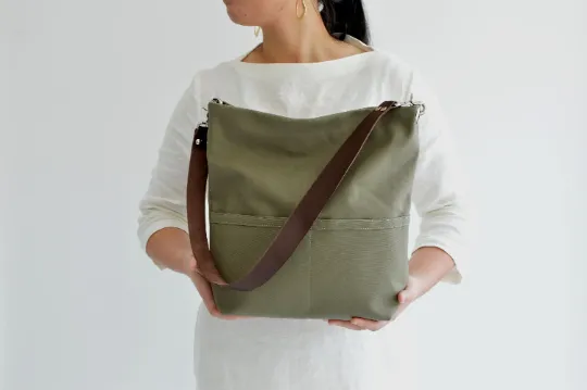Mila 201 Olive Green | Hobo Tote Bag