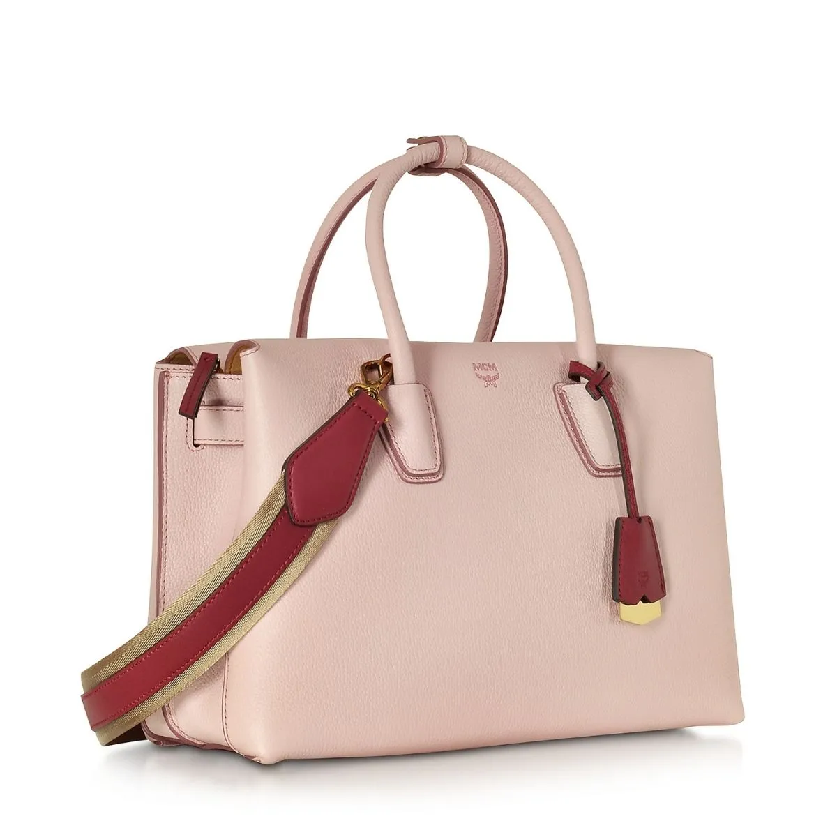 Milla Medium Leather Pale Mauve Tote Bag
