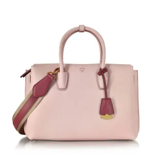 Milla Medium Leather Pale Mauve Tote Bag