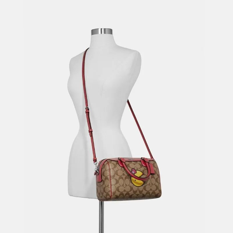 Mini Bennett Satchel in Signature Canvas with Ms. PacMan