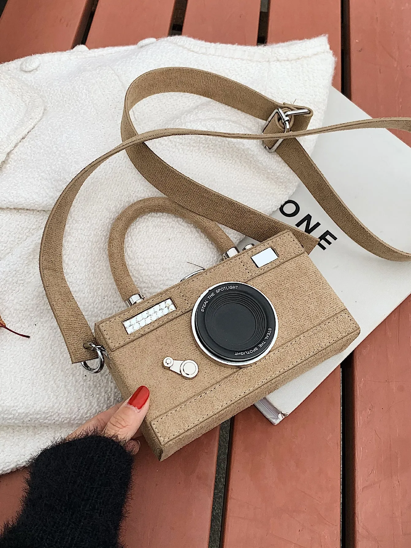 Mini Camera Design Box Bag - Khaki- FD ⚡