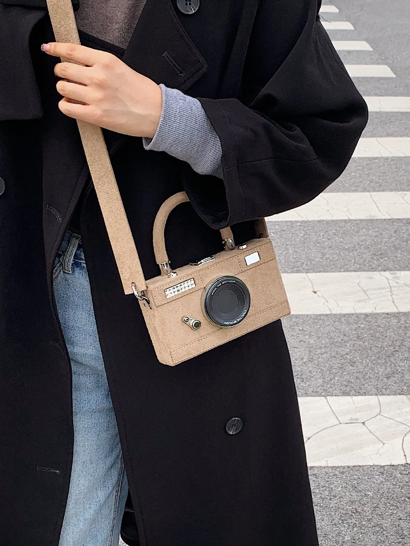 Mini Camera Design Box Bag - Khaki- FD ⚡