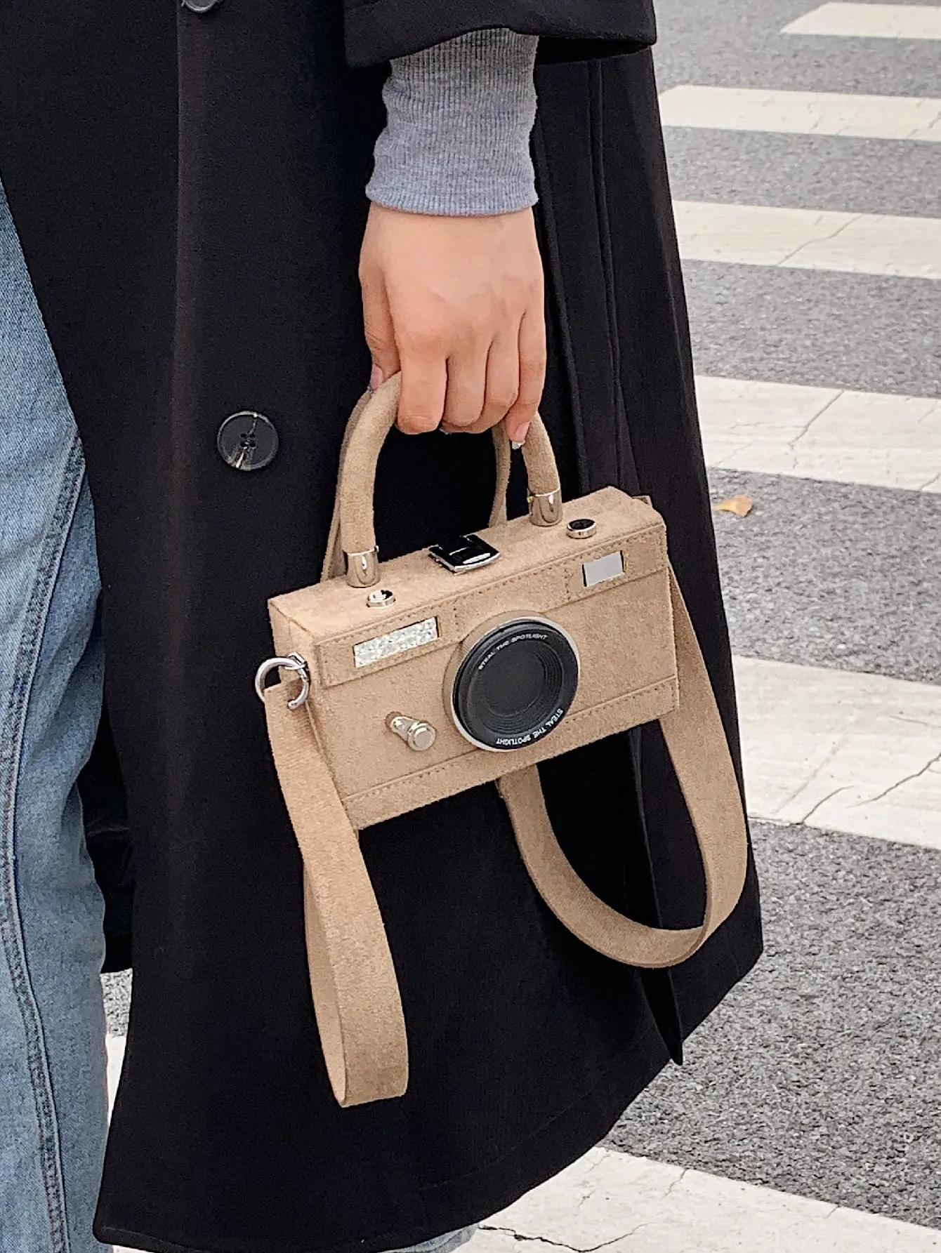 Mini Camera Design Box Bag - Khaki- FD ⚡
