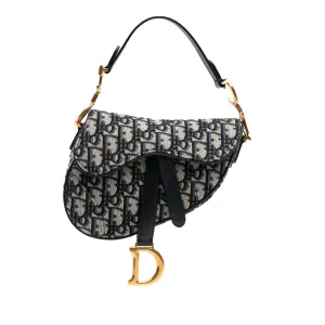 Mini Oblique Canvas Saddle Bag