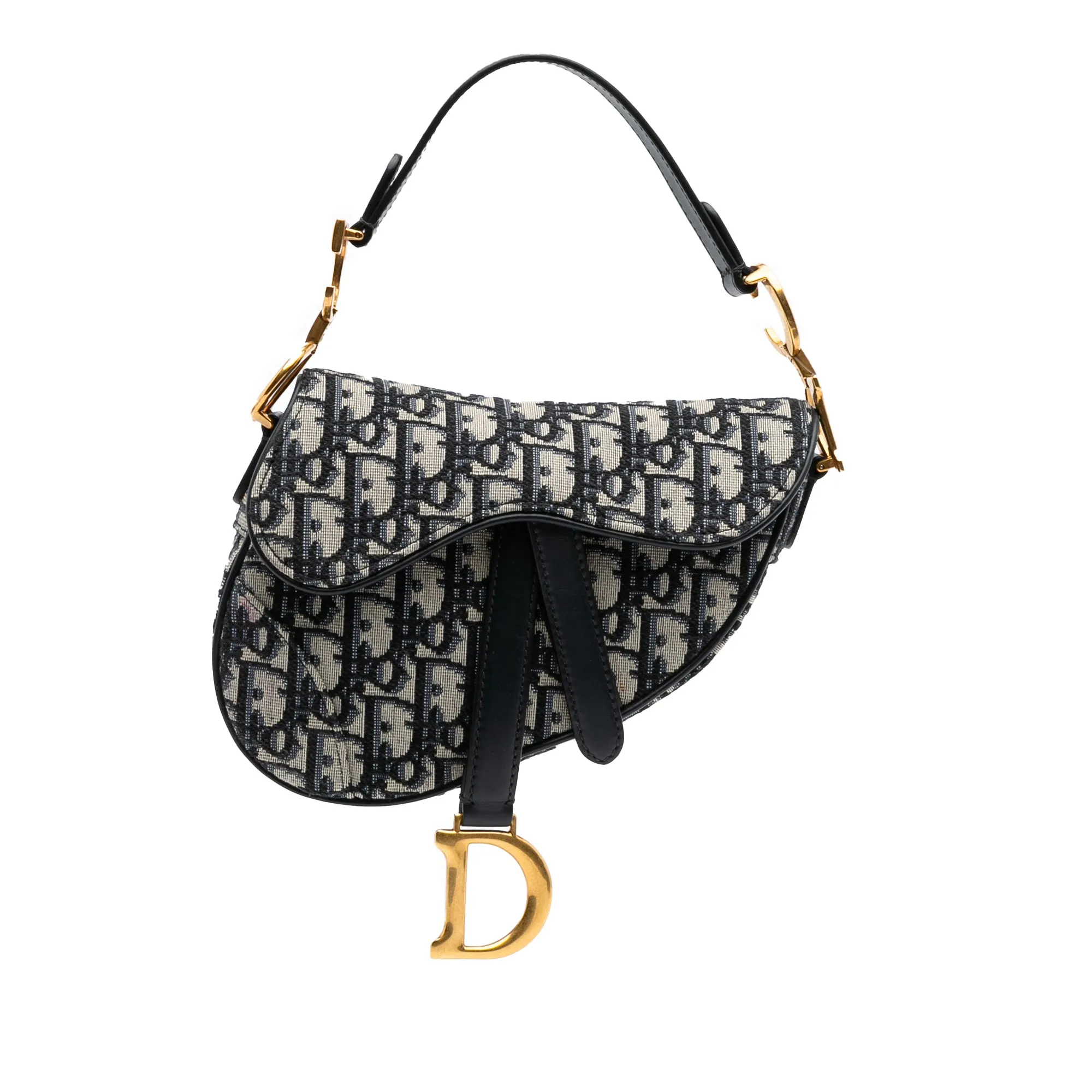 Mini Oblique Canvas Saddle Bag
