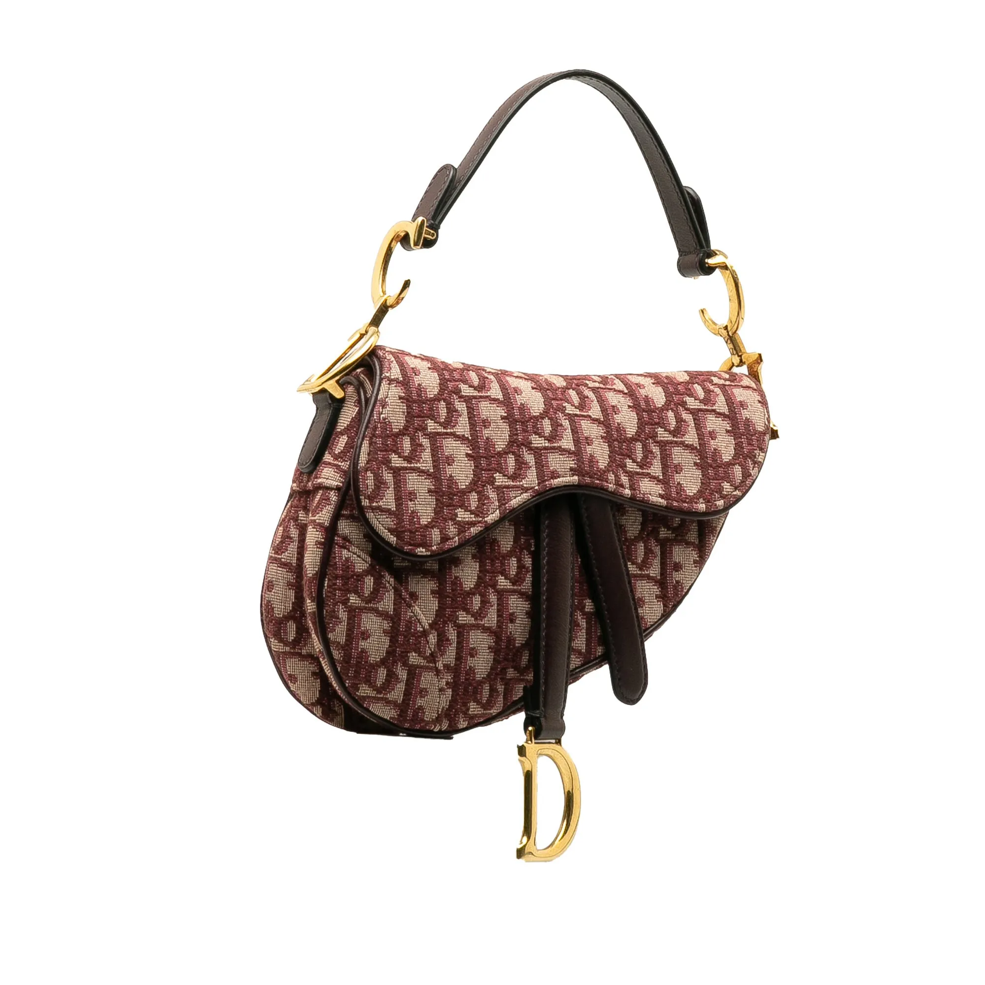 Mini Oblique Canvas Saddle Bag