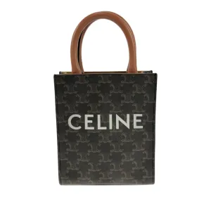 Mini Triomphe Coated Canvas Vertical Cabas Satchel
