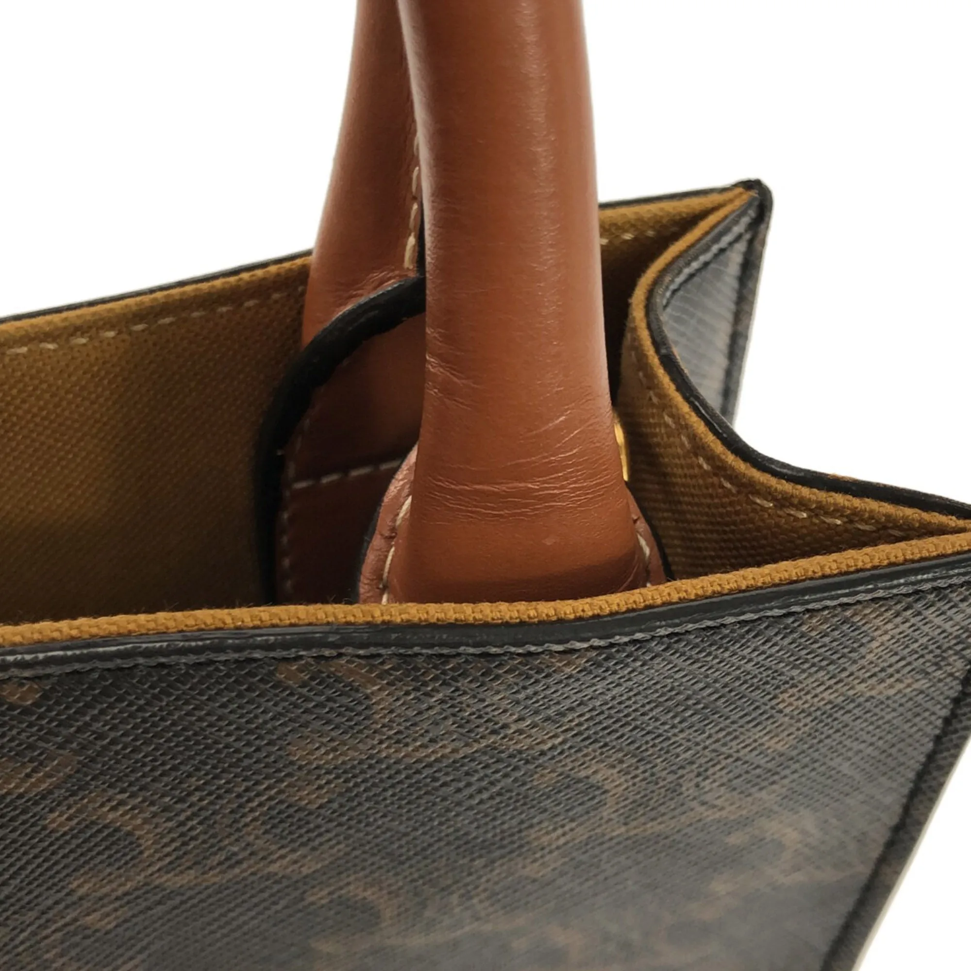 Mini Triomphe Coated Canvas Vertical Cabas Satchel