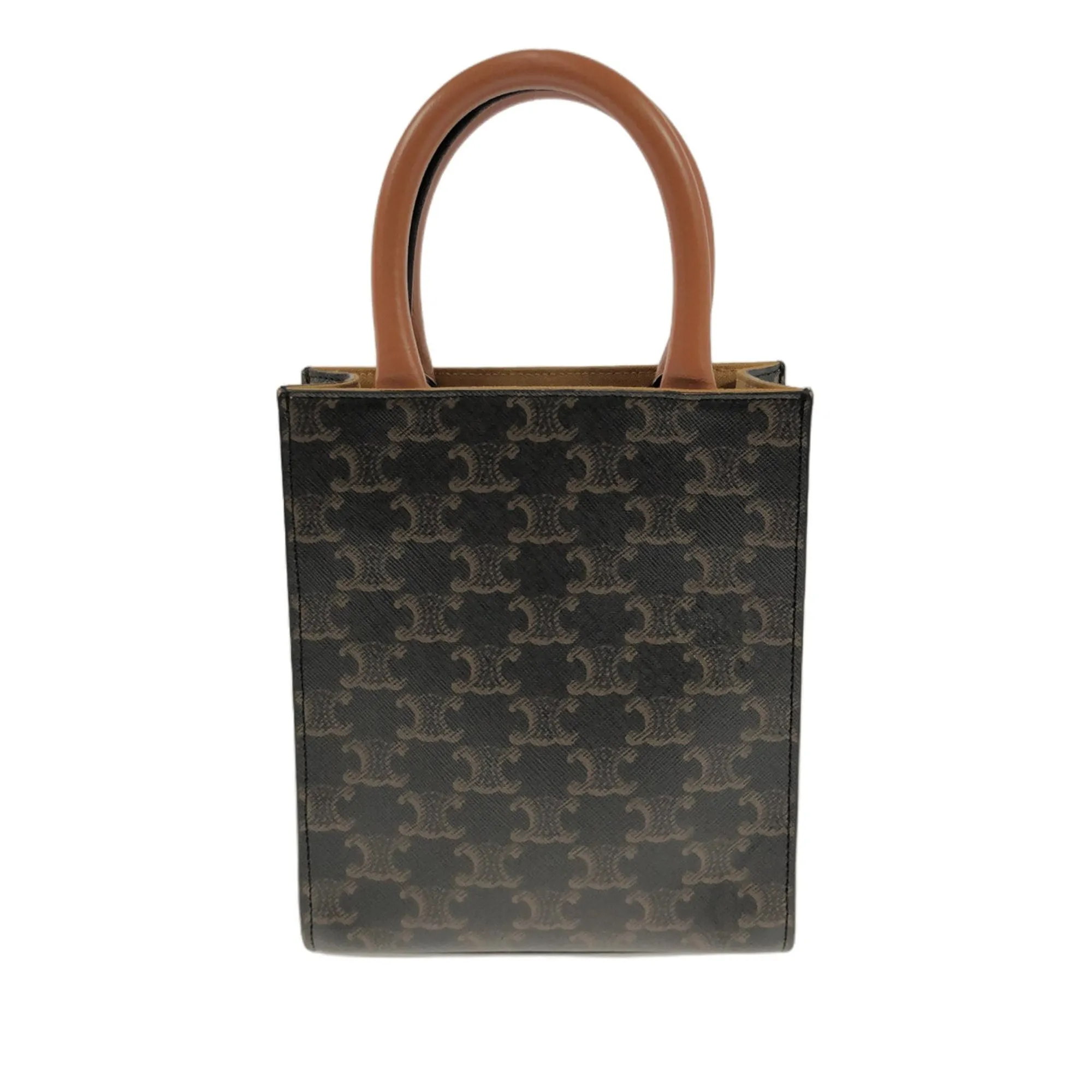 Mini Triomphe Coated Canvas Vertical Cabas Satchel