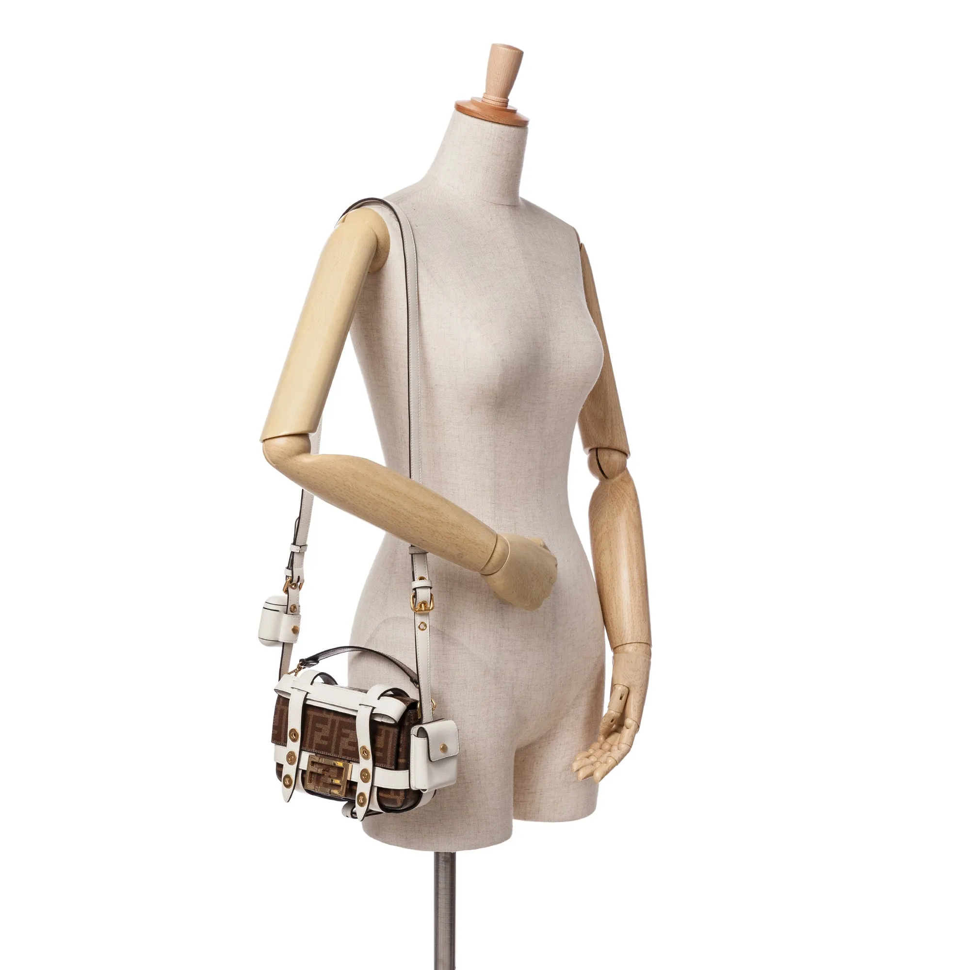 Mini Zucca Glazed Fabric Cage Baguette Satchel