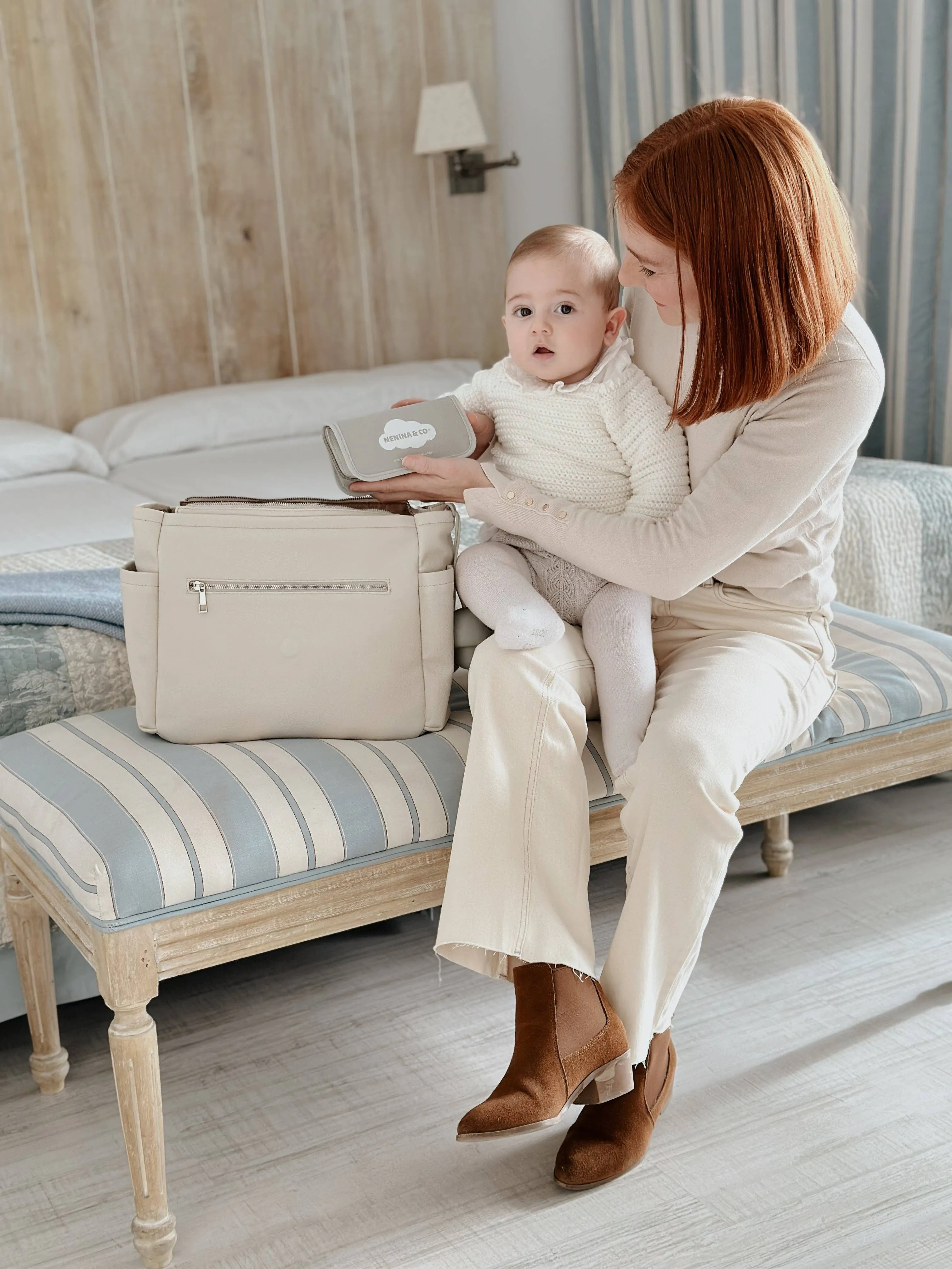 MIREM By Nenina & Co Dusty Beige Maternal Bag   Gift Changer