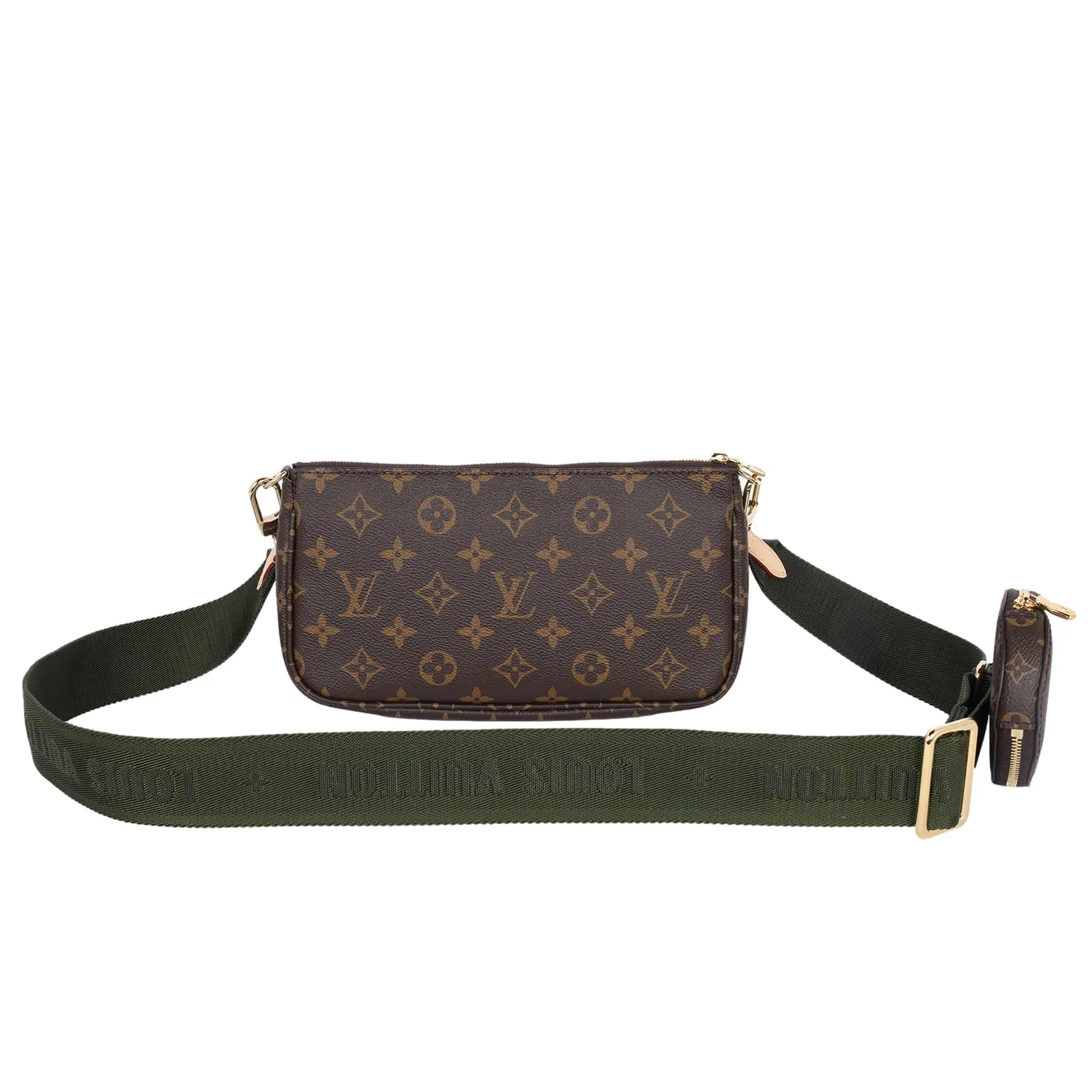 Monogram Canvas Multi Pochette Accessories Cross Body Bag Khaki