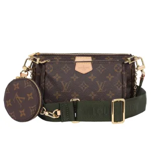 Monogram Canvas Multi Pochette Accessories Cross Body Bag Khaki