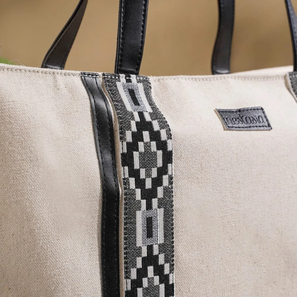 Nahua Canvas Magazine Tote Bag Large 17 X 12 Inch