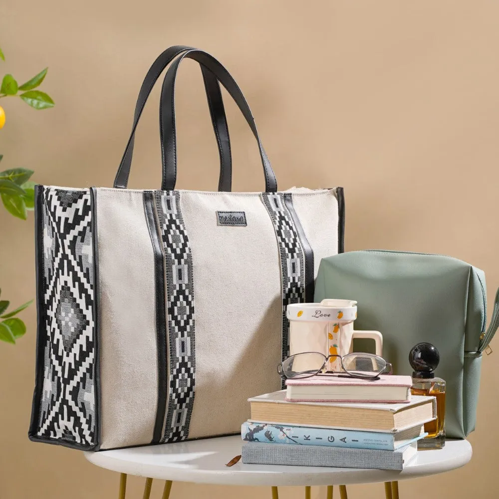 Nahua Canvas Magazine Tote Bag Large 17 X 12 Inch