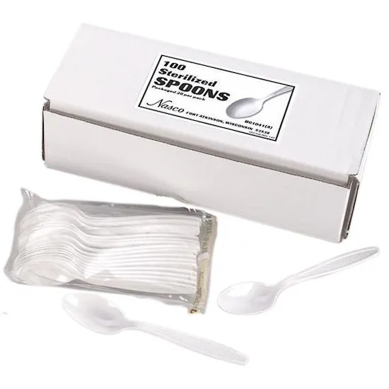 Nasco B01041A Sterilized Spoons, 100/Pk