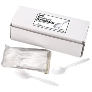 Nasco B01041A Sterilized Spoons, 100/Pk