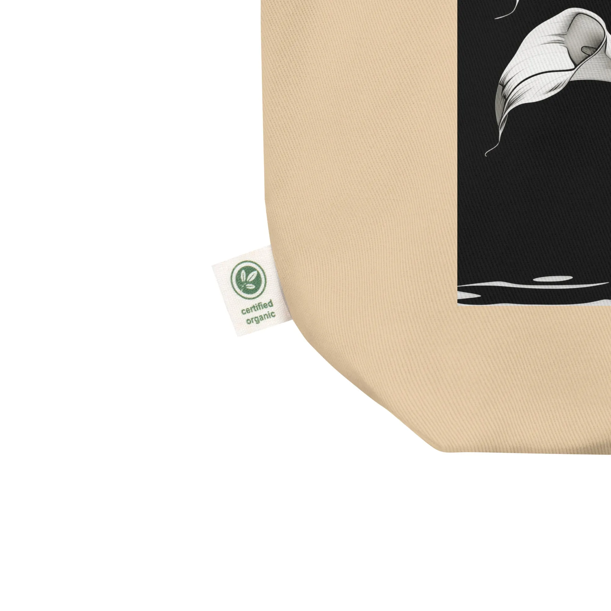 Natural Fiber Tote Bag Modern Calla Lilies