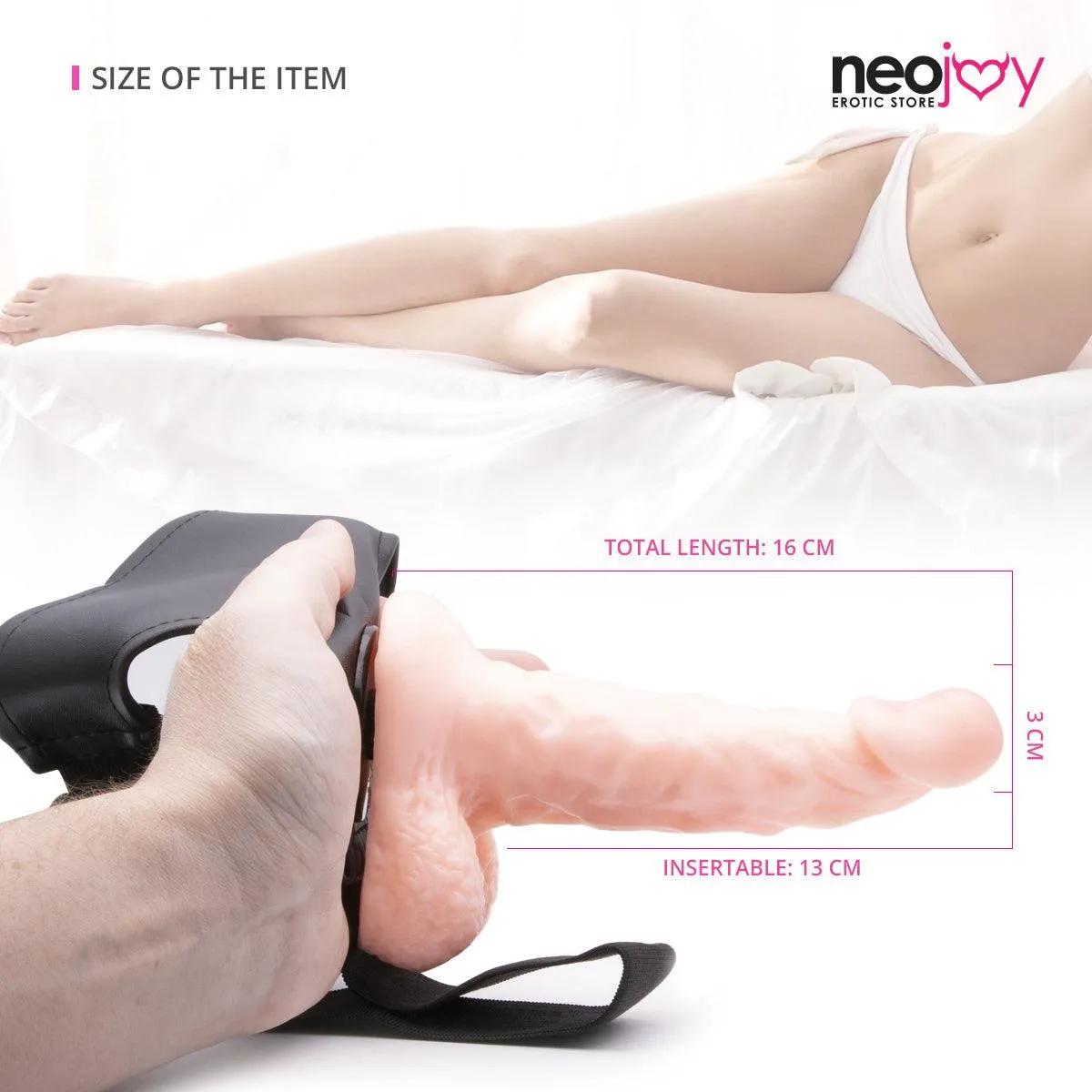 Neojoy - Life-like Harness - Realistic Dildo Strap-On Harness - 16cm - 6.29 inch