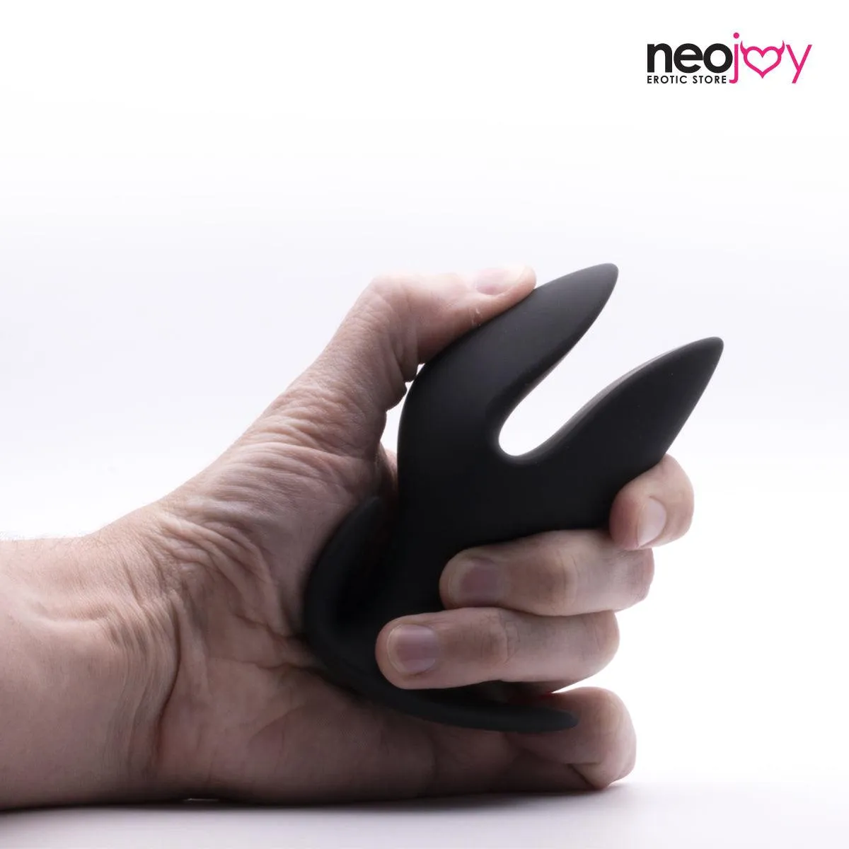 Neojoy Super Expandable Butt Plug Silicone Black With Flat Base