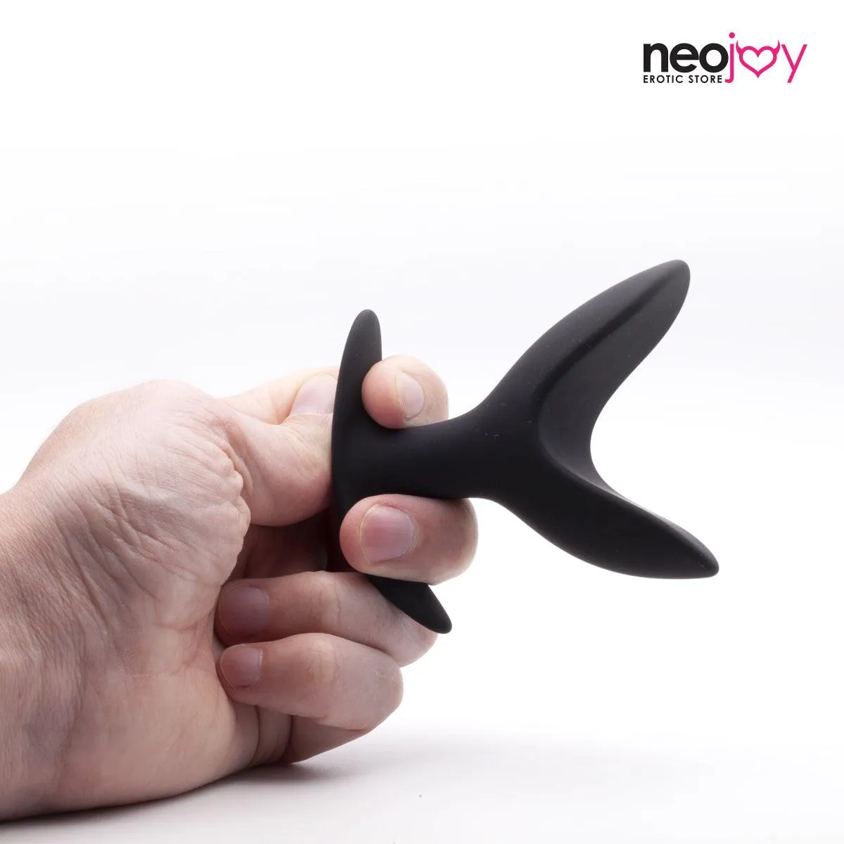 Neojoy Super Expandable Butt Plug Silicone Black With Flat Base