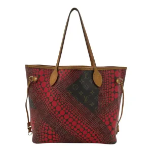 Neverfull MM Brown Tote Bag in Monogram Coated Canvas, Gold hardware