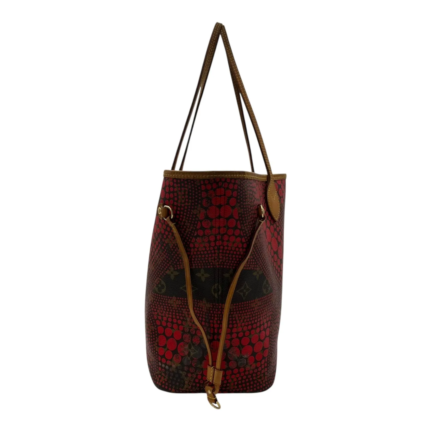 Neverfull MM Brown Tote Bag in Monogram Coated Canvas, Gold hardware