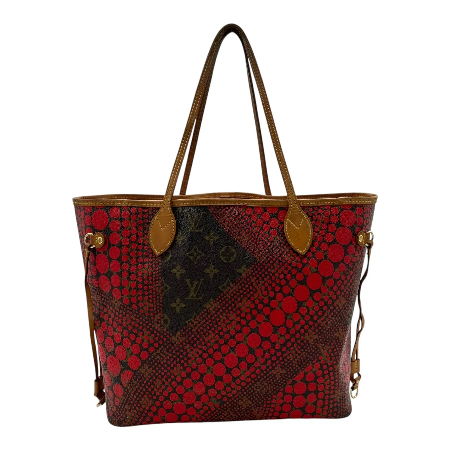 Neverfull MM Brown Tote Bag in Monogram Coated Canvas, Gold hardware