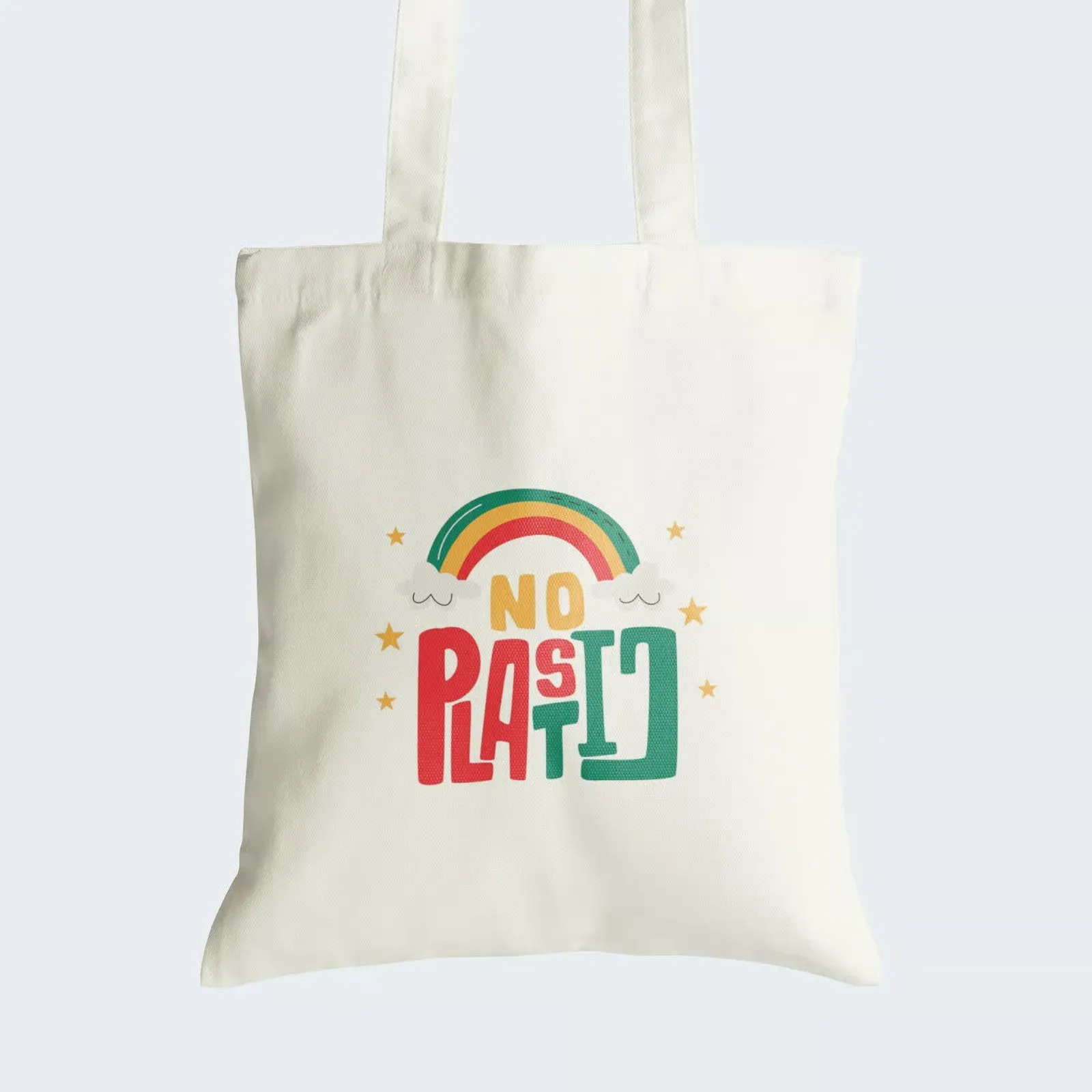No Plastic! Tote Bag With Zipper