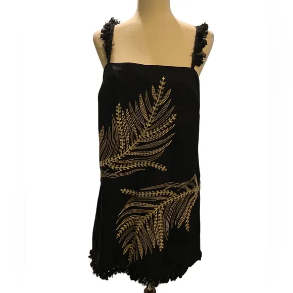 NWT Anthropologie The Sariah Fringe Mini Dress Sz. Medium