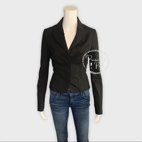 NWT Gucci Wool Cropped Blazer Black New W Tags
