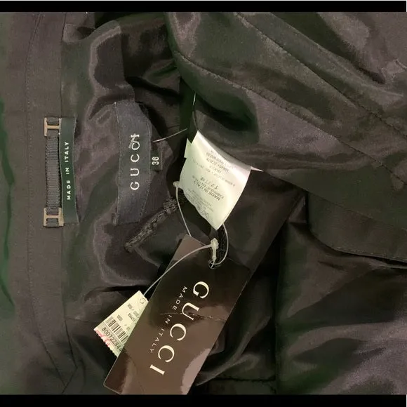 NWT Gucci Wool Cropped Blazer Black New W Tags