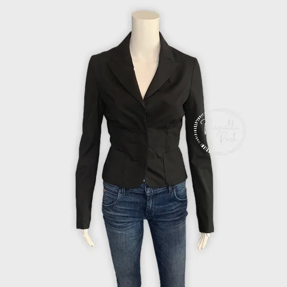 NWT Gucci Wool Cropped Blazer Black New W Tags