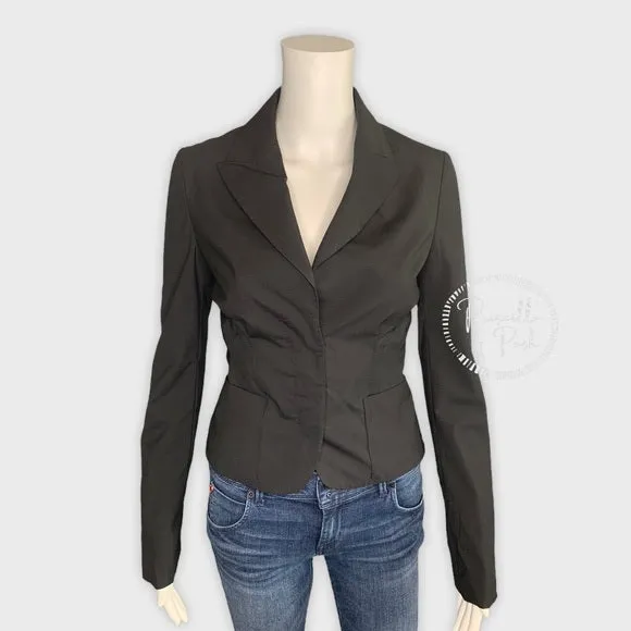 NWT Gucci Wool Cropped Blazer Black New W Tags