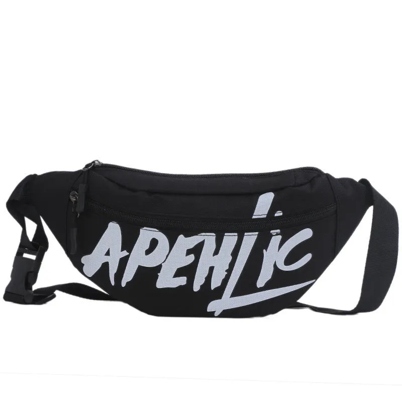 Nylon printed letters small satchel