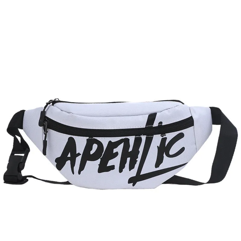 Nylon printed letters small satchel