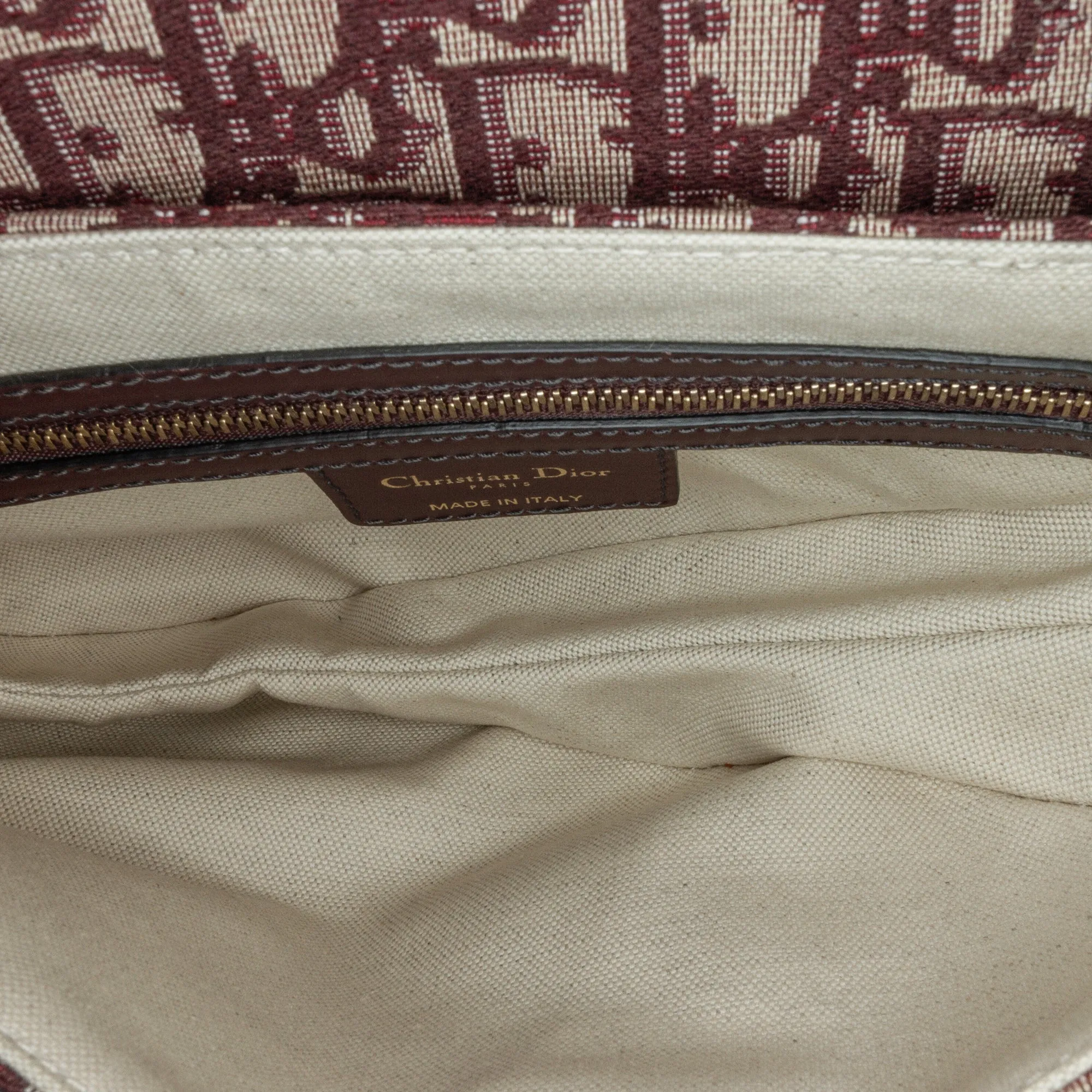 Oblique Canvas Saddle Bag