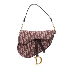 Oblique Canvas Saddle Bag