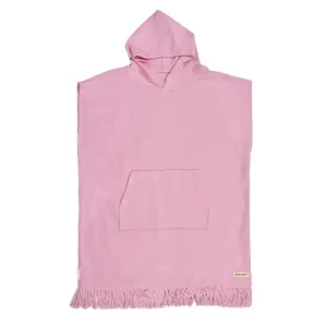 OCEAN & EARTH LADIES WAFFLE HOODED BEACH TOWEL PINK SORBET