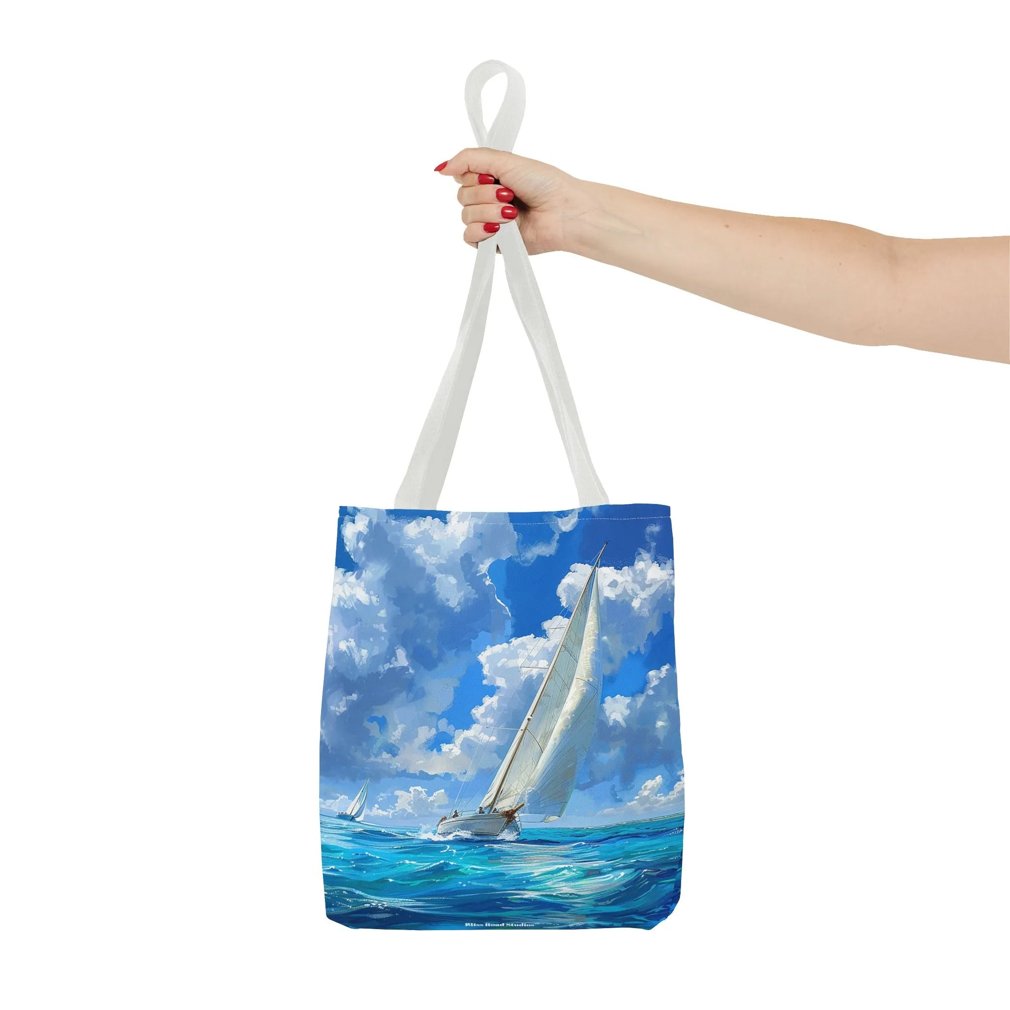 Ocean Breeze Sailing Tote Bag - Set Sail in Style - Catch the Wind and Waves! Available in 3 sizes.