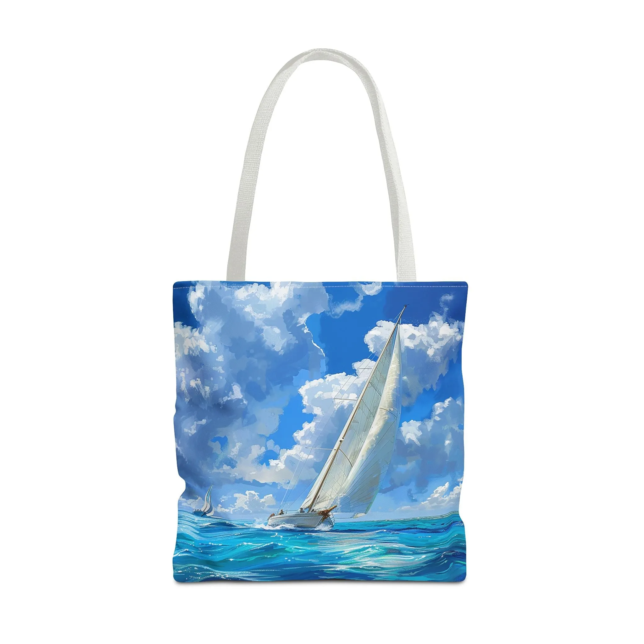 Ocean Breeze Sailing Tote Bag - Set Sail in Style - Catch the Wind and Waves! Available in 3 sizes.