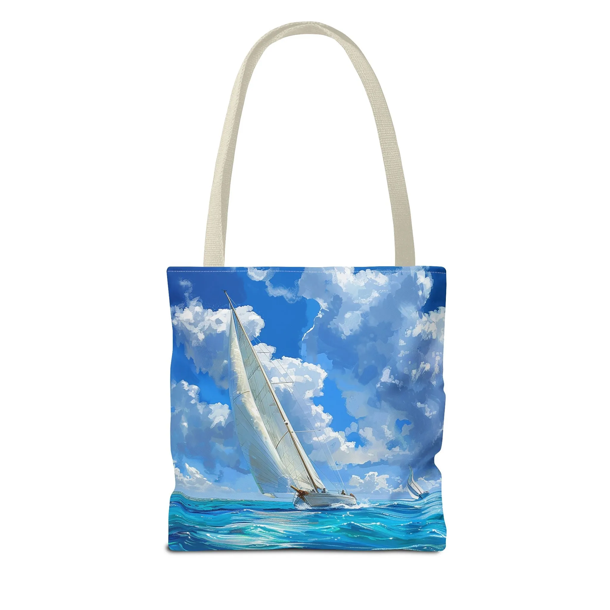 Ocean Breeze Sailing Tote Bag - Set Sail in Style - Catch the Wind and Waves! Available in 3 sizes.